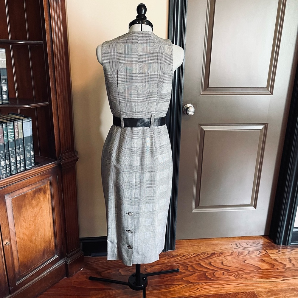 EUC Talbots Houndstooth 2P Sheath Midi Jumper - Picture 3 of 6